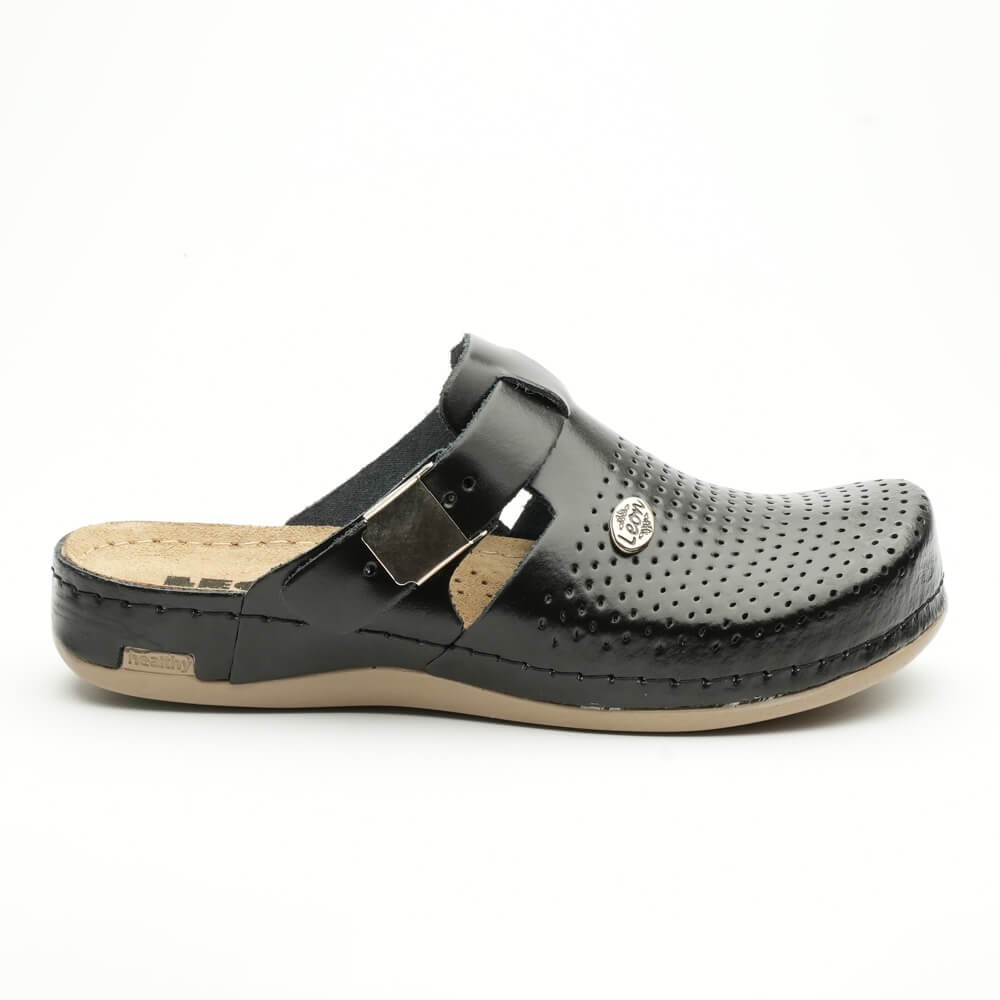 Saboti medicali, de dama, din piele, Leon 950, negru Saboti medicali, de dama, din piele, Leon 950, negru