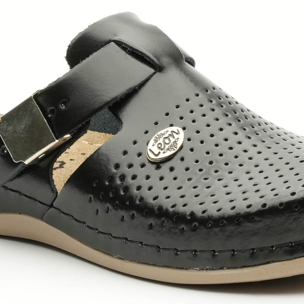 Saboti medicali, de dama, din piele, Leon 950, negru Saboti medicali, de dama, din piele, Leon 950, negru