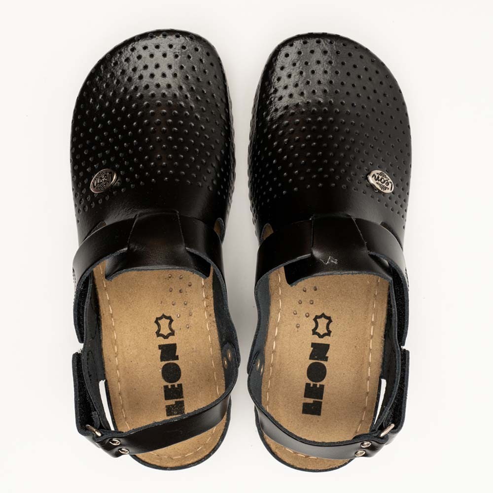 Saboti medicali, de dama, din piele, Leon 951, negru Saboti medicali, de dama, din piele, Leon 951, negru