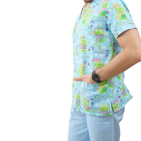 Bluza medicala imprimata Lotus 1