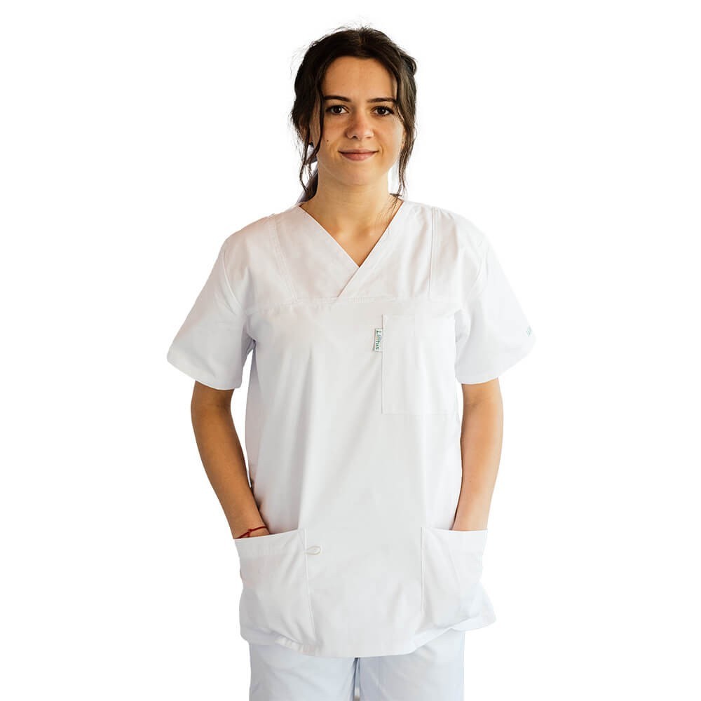 Costum medical Lotus 2, Basic 1, alb