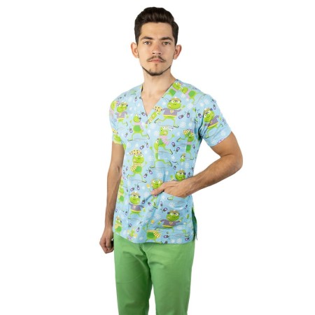 Bluza medicala imprimata Lotus 1