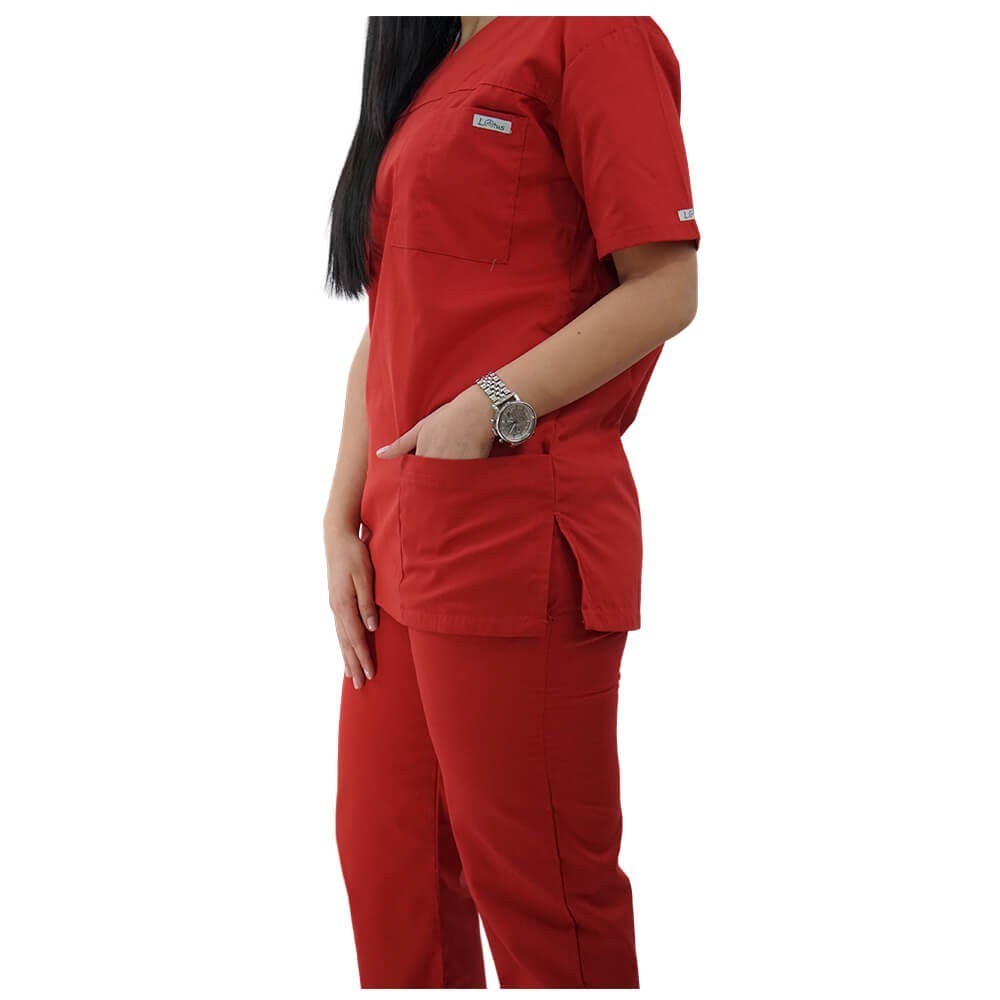 Costum medical Lotus 1, Basic 1, rosu Costum medical Lotus 1, Basic 1, rosu