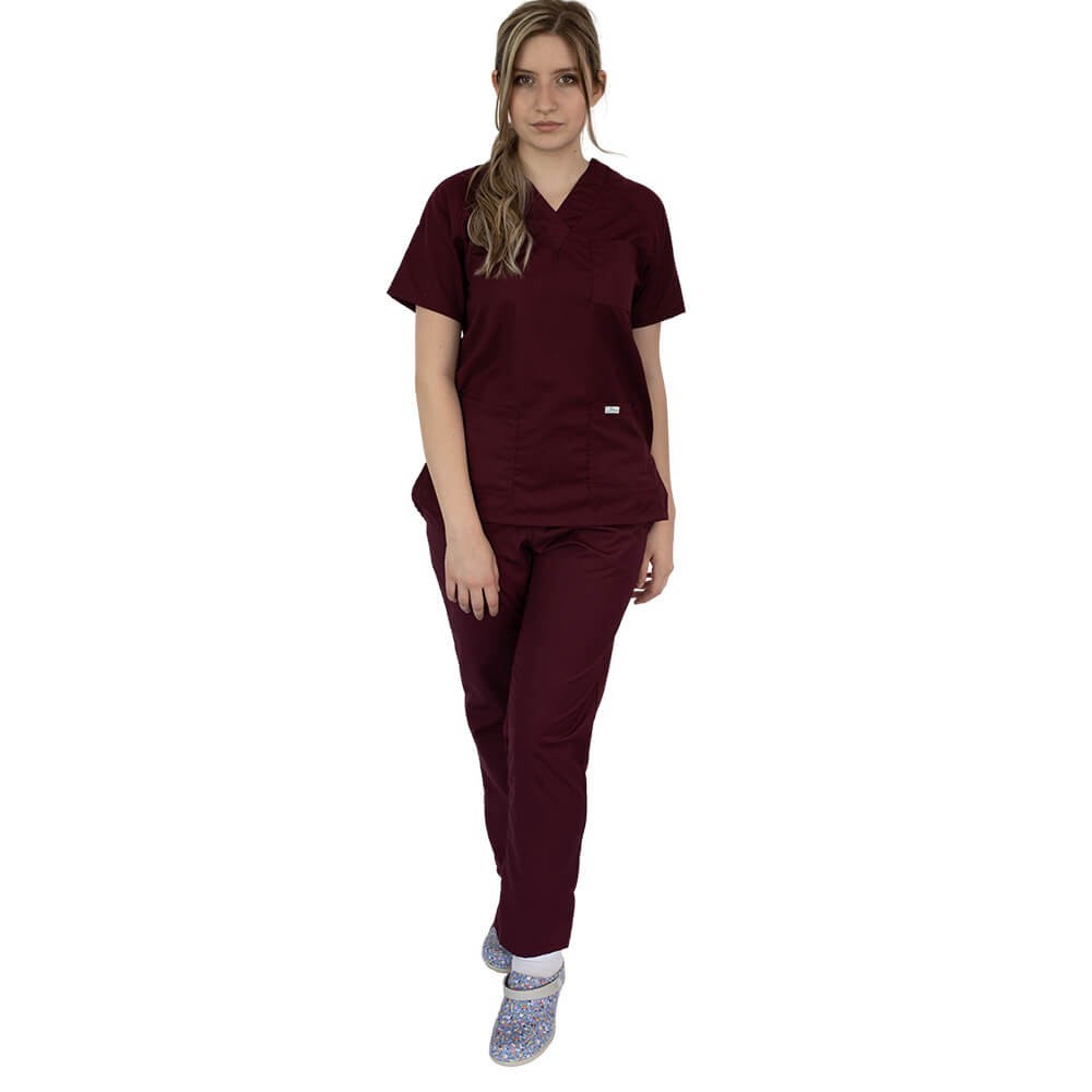 Costum medical Lotus 4, Basic 1, unisex, visiniu