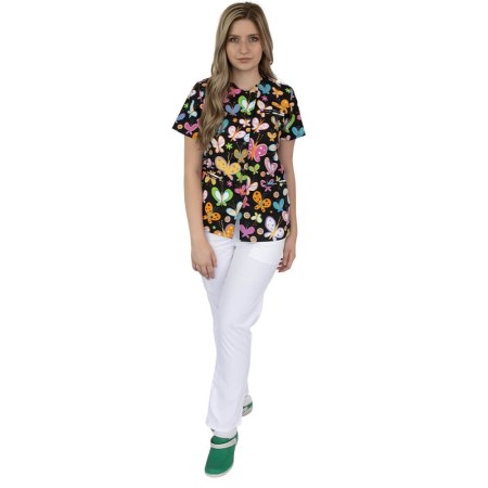 Bluza imprimata asimetrica