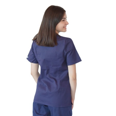 Bluza in V cu fermoar si maneca scurta