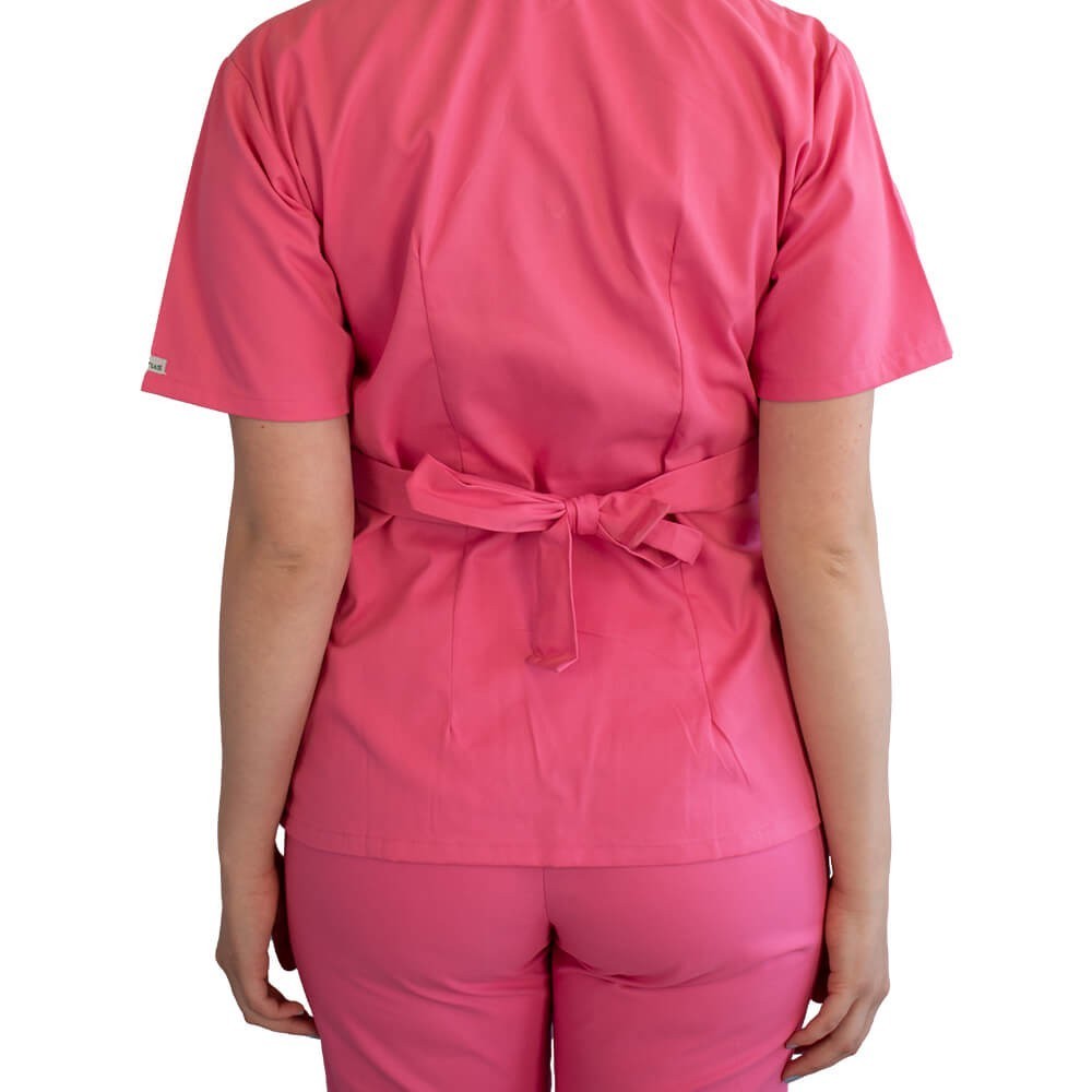 Bluza kimono cu maneca scurta, Lotus 1, roz prafuit